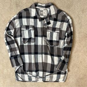 We The Free Oversized Plaid Button-Up Shirt